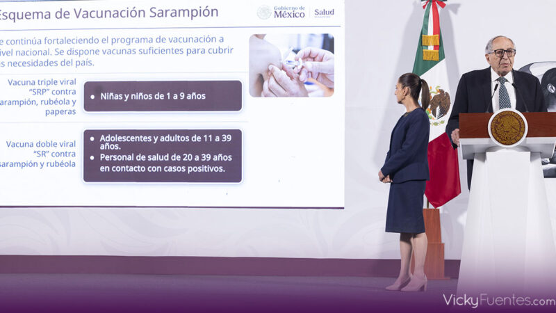 México refuerza el abasto de medicamentos y vacuna contra sarampión y tosferina