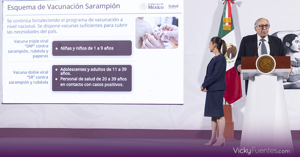 México refuerza el abasto de medicamentos y vacuna contra sarampión y tosferina