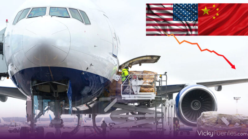 Caída del transporte aéreo entre China y Estados Unidos golpea a aerolíneas por fin de exención fiscal