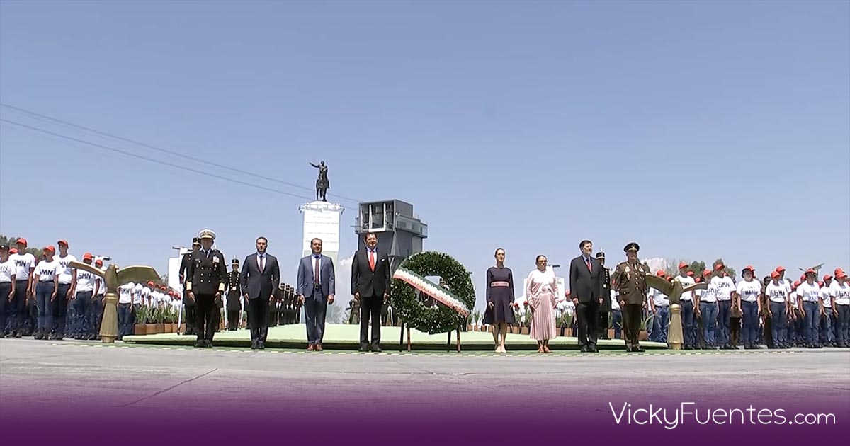 Sheinbaum encabeza desfile por el 163 aniversario de la Batalla de Puebla