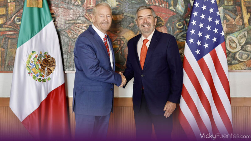 Embajador de Estados Unidos Ronald Johnson y canciller De la Fuente pactan cooperación bilateral