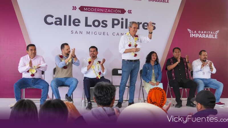 Pepe Chedraui inaugura modernización de calle Los Pilares en San Miguel Canoa