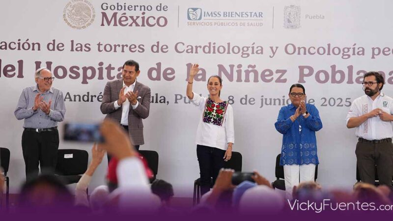 Sheinbaum inaugura torres médicas en Puebla y respalda a migrantes detenidos en EUA