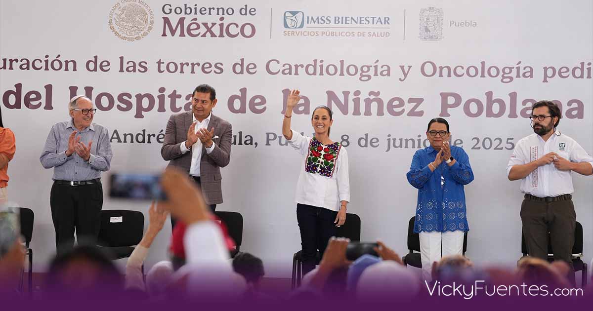 Sheinbaum inaugura torres médicas en Puebla y respalda a migrantes detenidos en EUA