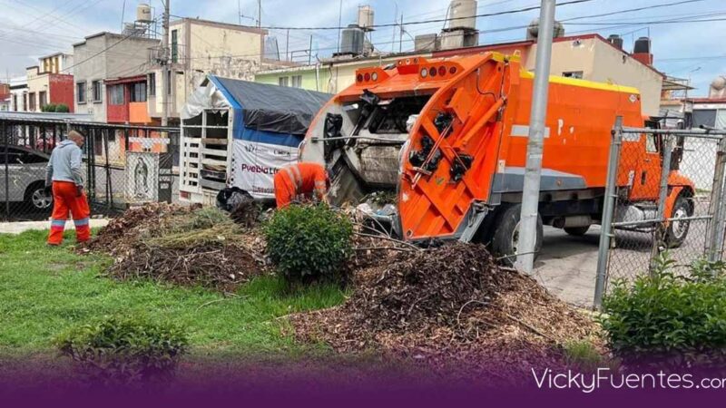Gobierno de municipal de Puebla refuerza operativos de limpieza en toda la ciudad