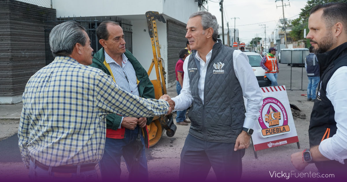 Refuerza Pepe Chedraui campaña de bacheo en Puebla con 50 mil reparaciones