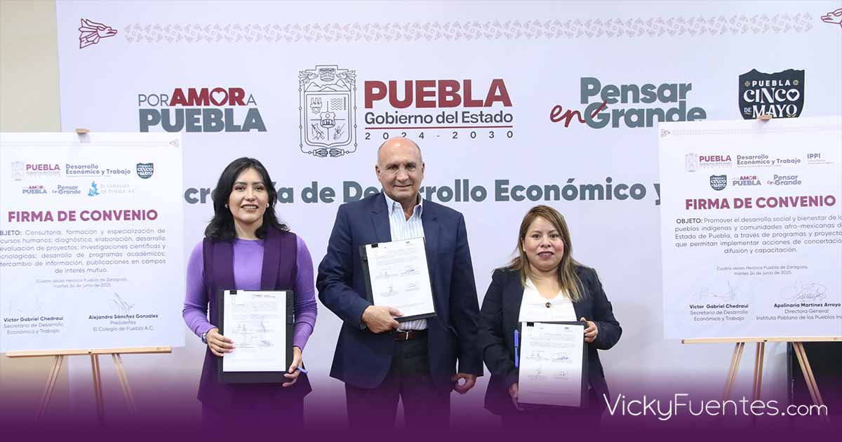 Puebla impulsa el desarrollo económico indígena con convenios de tecnología e investigación