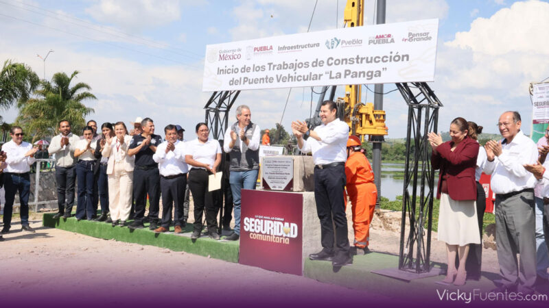 Alejandro Armenta inaugura Puente La Panga para mejorar movilidad y seguridad en Puebla