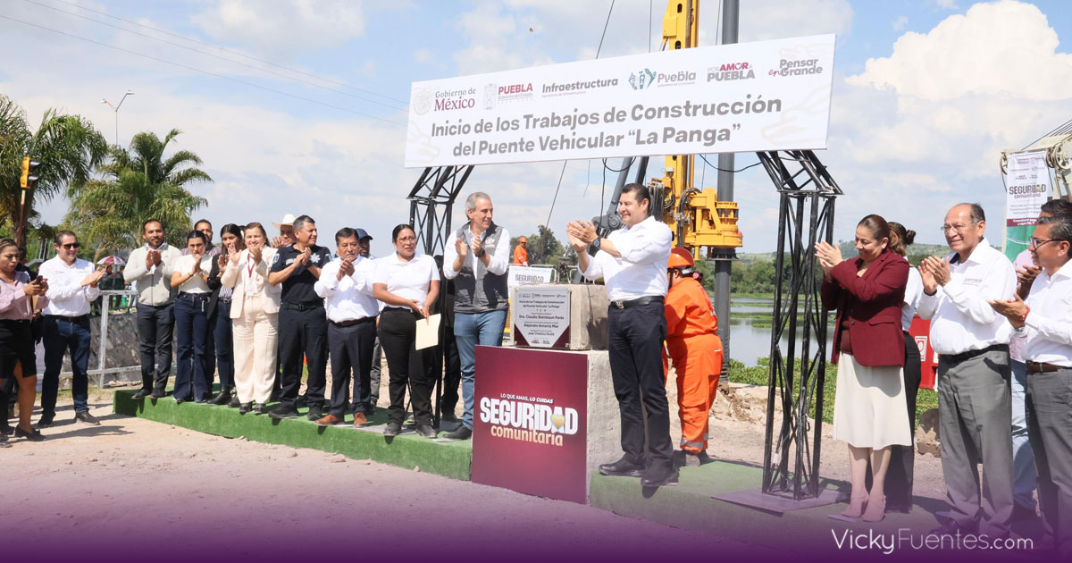 Alejandro Armenta inaugura Puente La Panga para mejorar movilidad y seguridad en Puebla