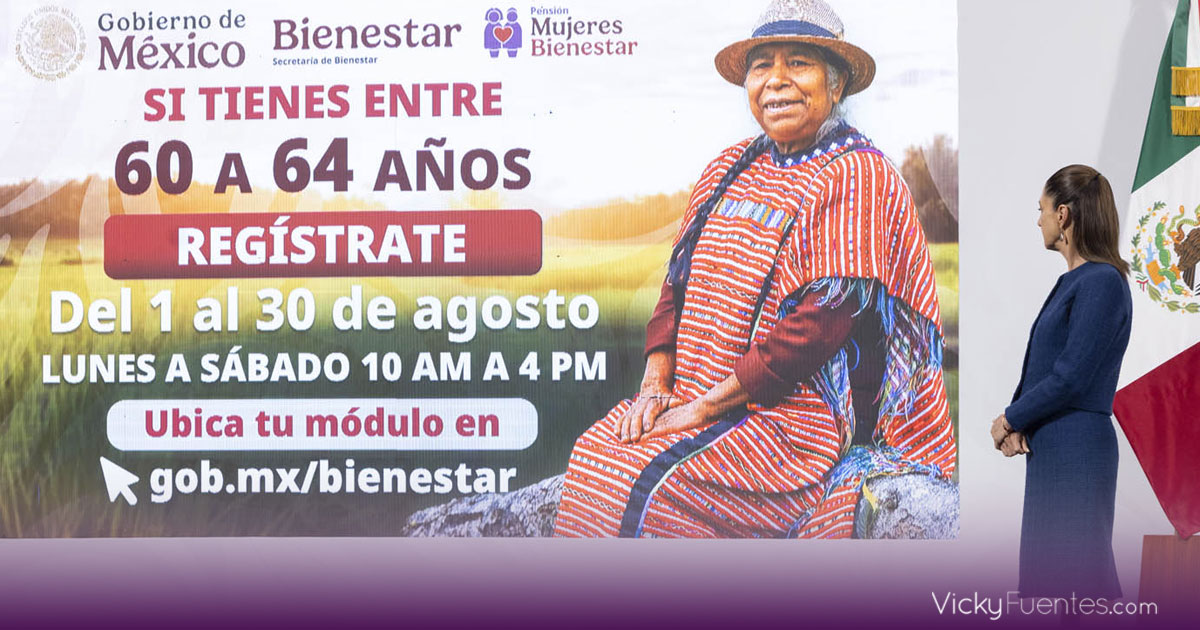 Inicia registro a la Pensión Mujeres Bienestar para mexicanas de 60 a 64 años