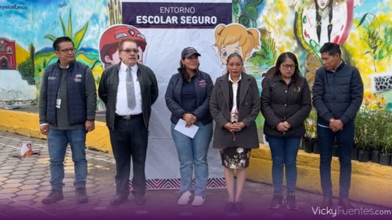 Lupita Cuautle refuerza seguridad vial escolar en San Andrés Cholula