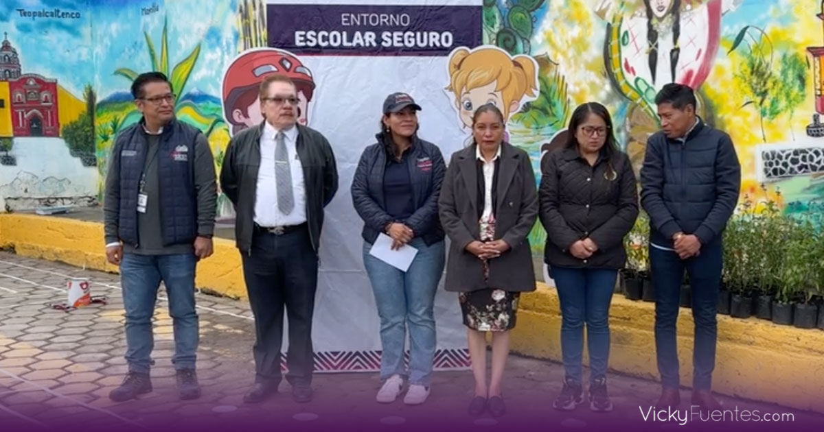 Lupita Cuautle refuerza seguridad vial escolar en San Andrés Cholula