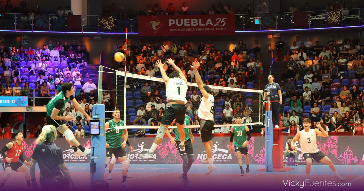 México inicia con victoria el Final Four de Voleibol NORCECA en Puebla