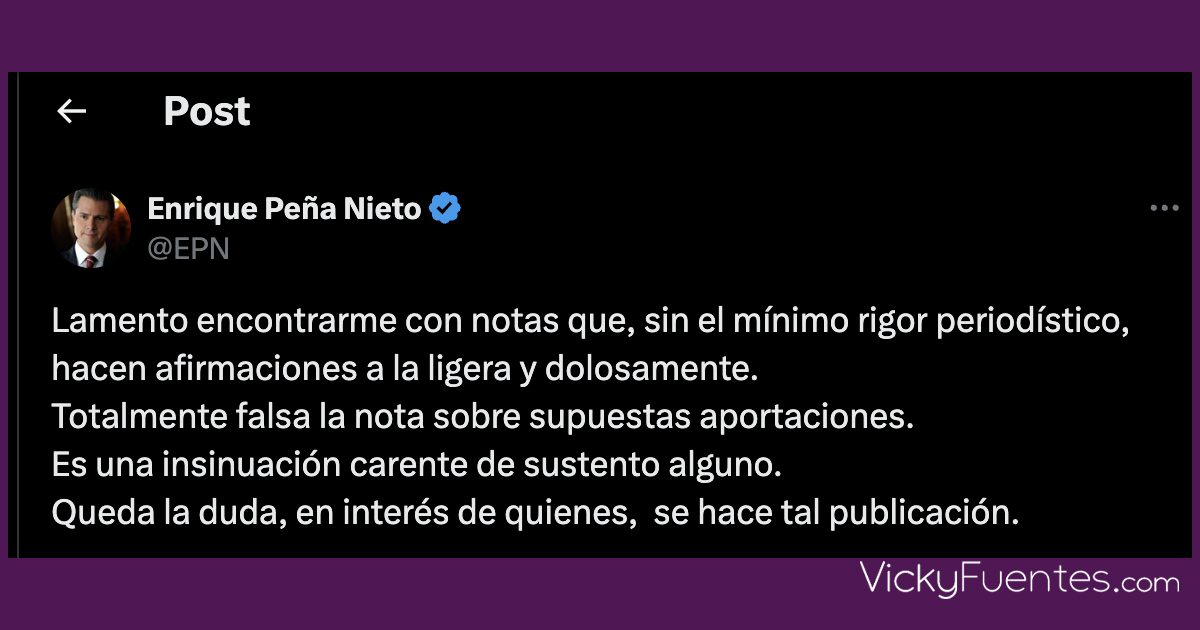 Peña Nieto niega soborno de 25 mdd revelado por The Marker y exige pruebas