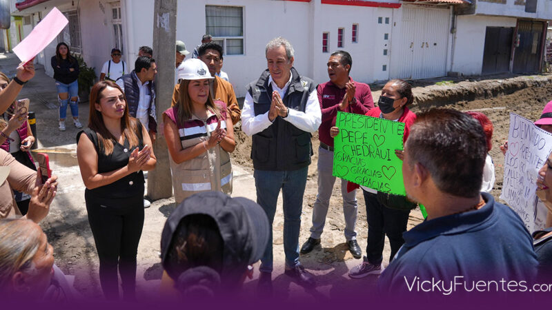 Pepe Chedraui arranca obras de pavimentación en Romero Vargas para mejorar movilidad en Puebla