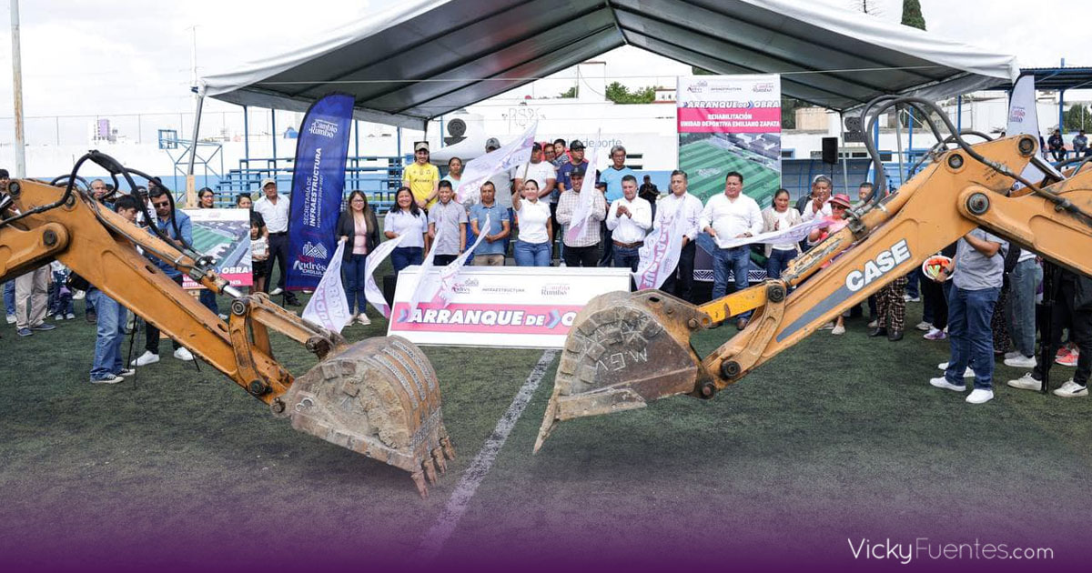 San Andrés Cholula arranca rehabilitación de unidad deportiva Emiliano Zapata