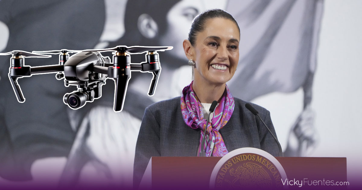 Sheinbaum niega drones del narco en la frontera y asegura seguridad en el AICM