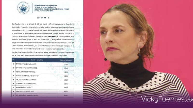 Beatriz Gutiérrez Müller entre propuestas a la rectoría de la BUAP 2025-2029