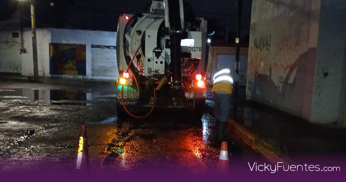 Gobierno municipal de Puebla y Agua de Puebla atienden 15 puntos críticos tras fuerte lluvia