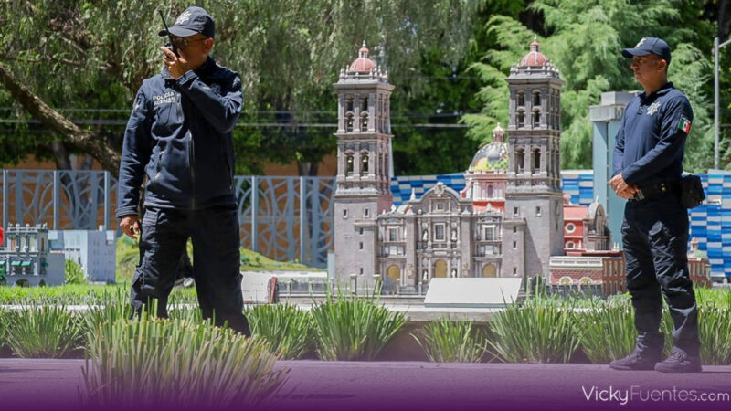 Policía Auxiliar refuerza la vigilancia en 24 parques de Puebla