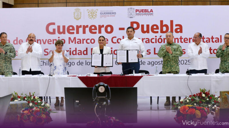 Puebla y Guerrero sellan convenio de seguridad para blindar la frontera común