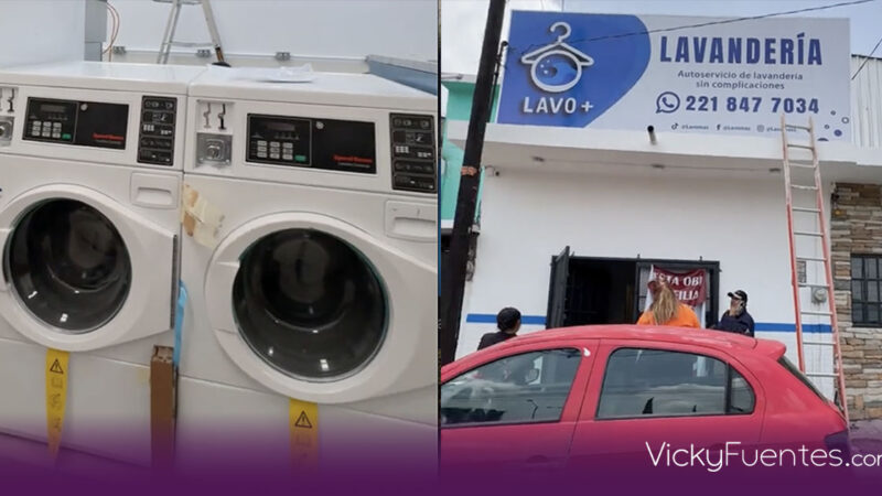 Robo en lavandería Lavo+ en Puebla retrasa su apertura, pero logra reponerse