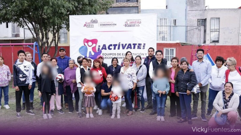 San Andrés Cholula impulsa la salud y convivencia con entrega de juegos y ejercitadores