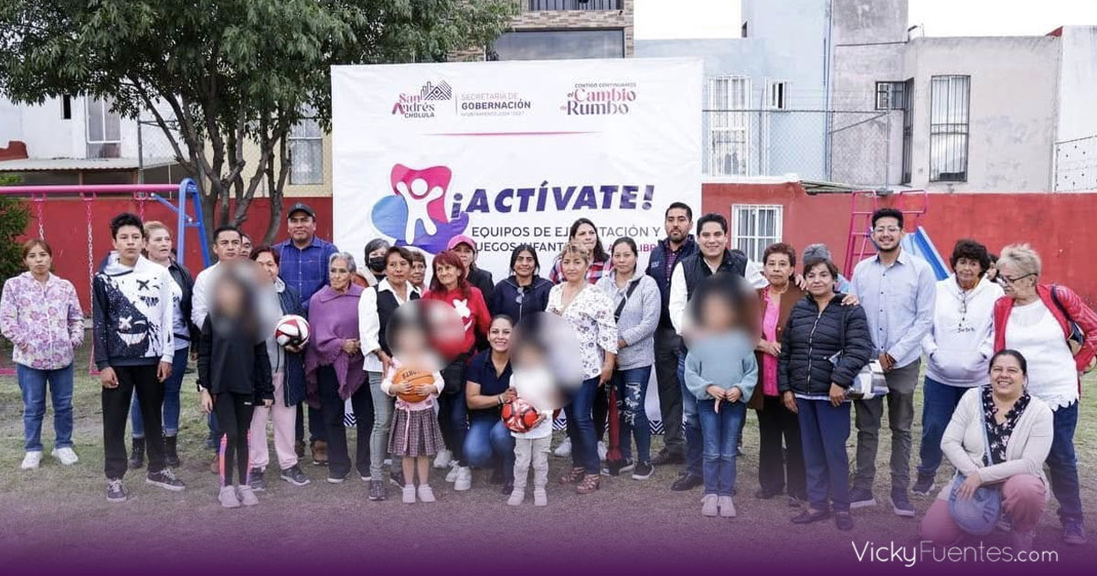 San Andrés Cholula impulsa la salud y convivencia con entrega de juegos y ejercitadores
