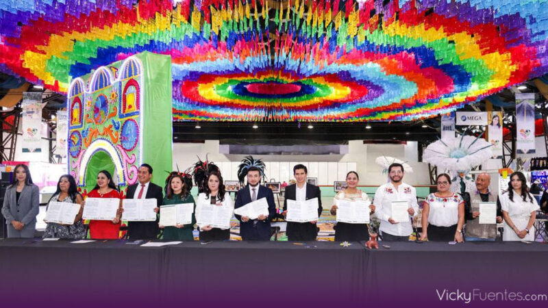 San Andrés Cholula y Huamantla firman convenio para impulsar feria de arte efímero 2025