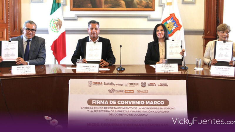 Alianza por el futuro de Puebla: gobierno municipal y FOFOMI firman convenio para impulsar a MIPYMES y emprendedores