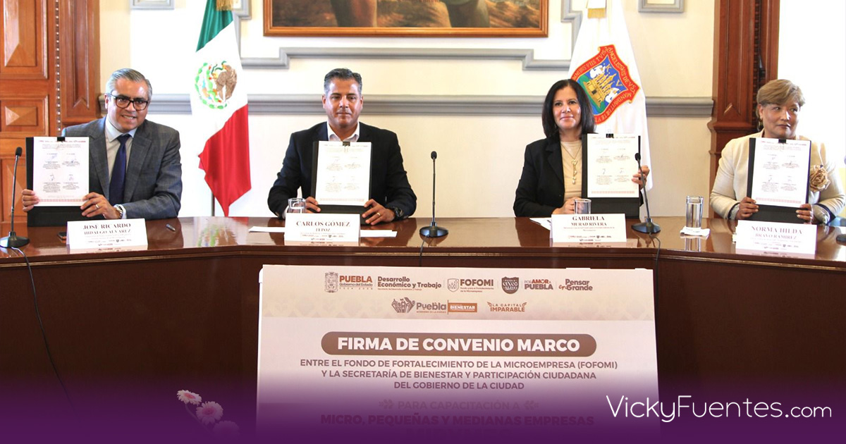 Alianza por el futuro de Puebla: gobierno municipal y FOFOMI firman convenio para impulsar a MIPYMES y emprendedores