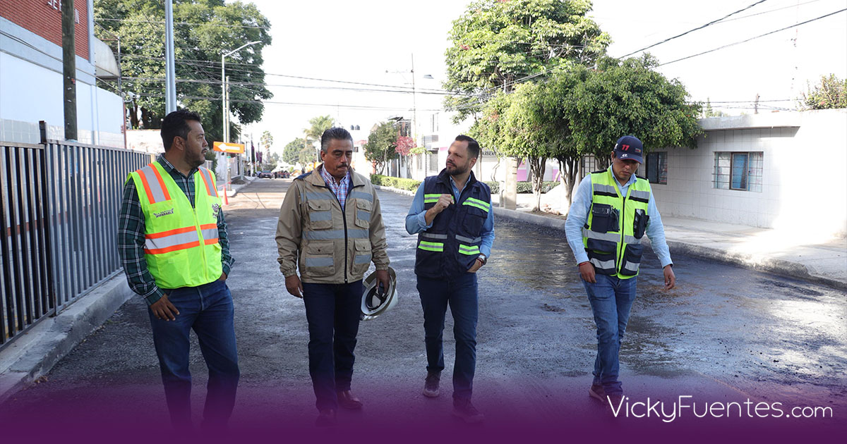 Rehabilitan vialidades en la Aquiles Serdán; beneficiarán a más de 1,600 personas
