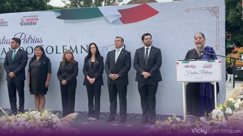 “Lupita” Cuautle da inicio a las Fiestas Patrias 2025 en San Andrés Cholula
