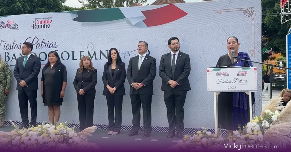 “Lupita” Cuautle da inicio a las Fiestas Patrias 2025 en San Andrés Cholula