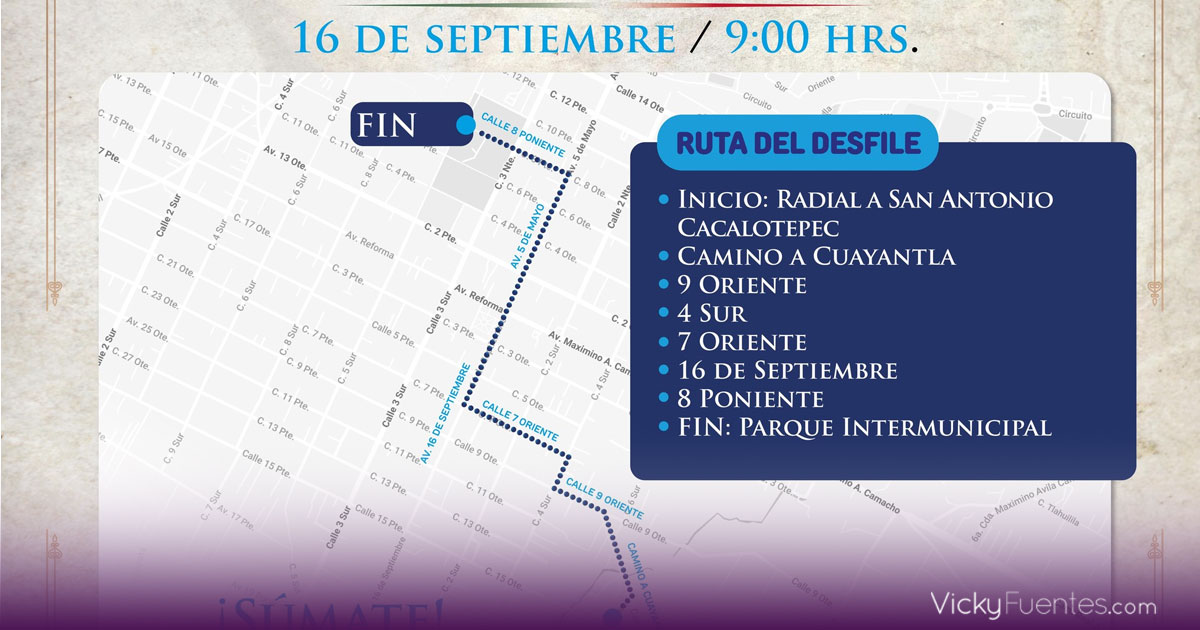 San Andrés Cholula activa operativo especial para Fiestas Patrias 2025