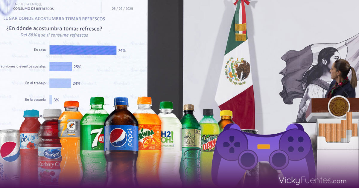 Suben impuestos a refrescos, tabaco y videojuegos: Claudia Sheinbaum asegura que no es por recaudar