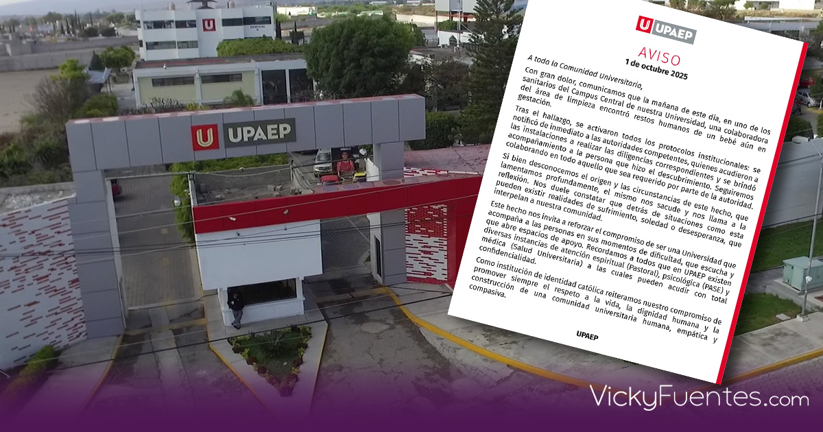 Hallan restos de un feto en sanitarios de la Upaep; la universidad activa protocolos