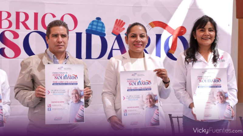 Lupita Cuautle impulsa la quinta edición de “Abrigo Solidario” en San Andrés Cholula