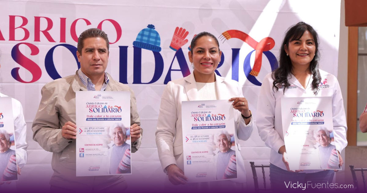 Lupita Cuautle impulsa la quinta edición de “Abrigo Solidario” en San Andrés Cholula