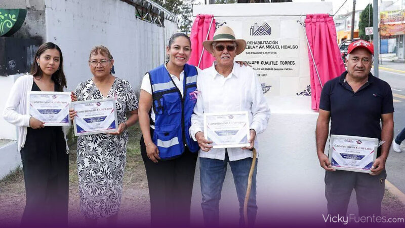 Lupita Cuautle impulsa la rehabilitación de vialidad clave en Acatepec