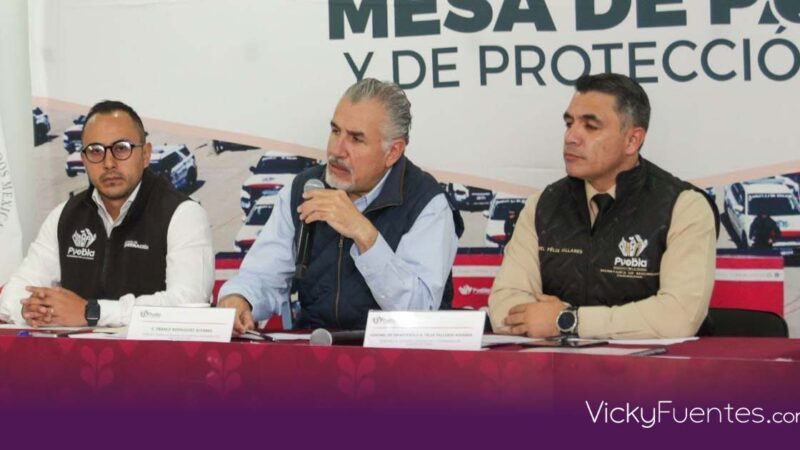 Ayuntamiento de Puebla destaca resultados en seguridad: 181 detenidos y menos accidentes viales