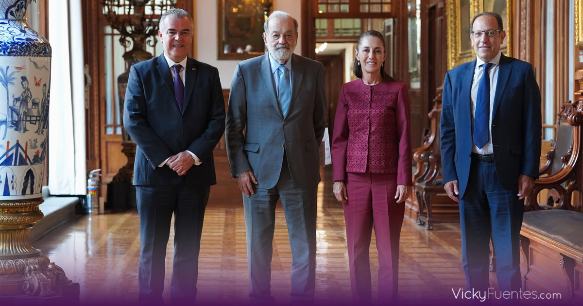 Claudia Sheinbaum se reúne con Carlos Slim y el CCE para evaluar el rumbo económico del país