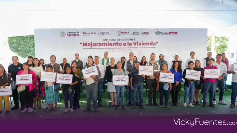 4 mil hogares en zonas vulnerables de la capital poblana reciben apoyos sustentables