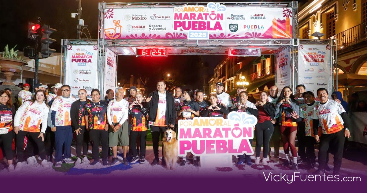 Fiesta Deportiva en Puebla: Maratón 2025 Congrega a Más de 20 Mil Corredores y Se Consolida Como Política de Estado