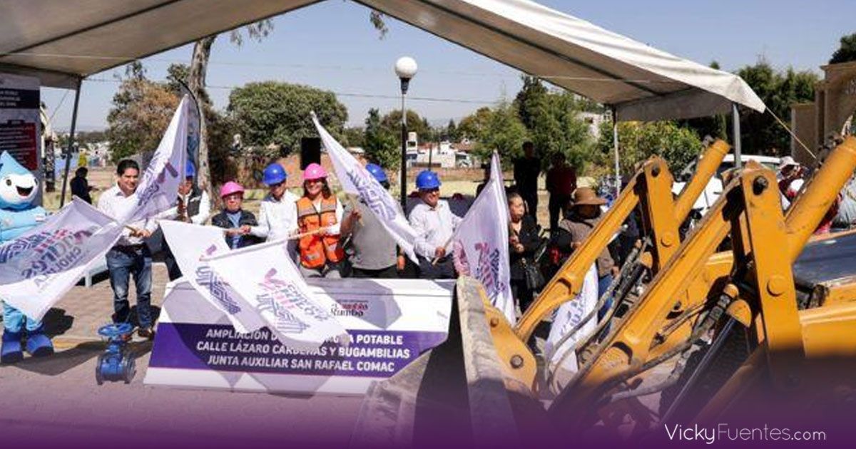 San Andrés Cholula inicia ampliación de red de agua potable en San Rafael Comac