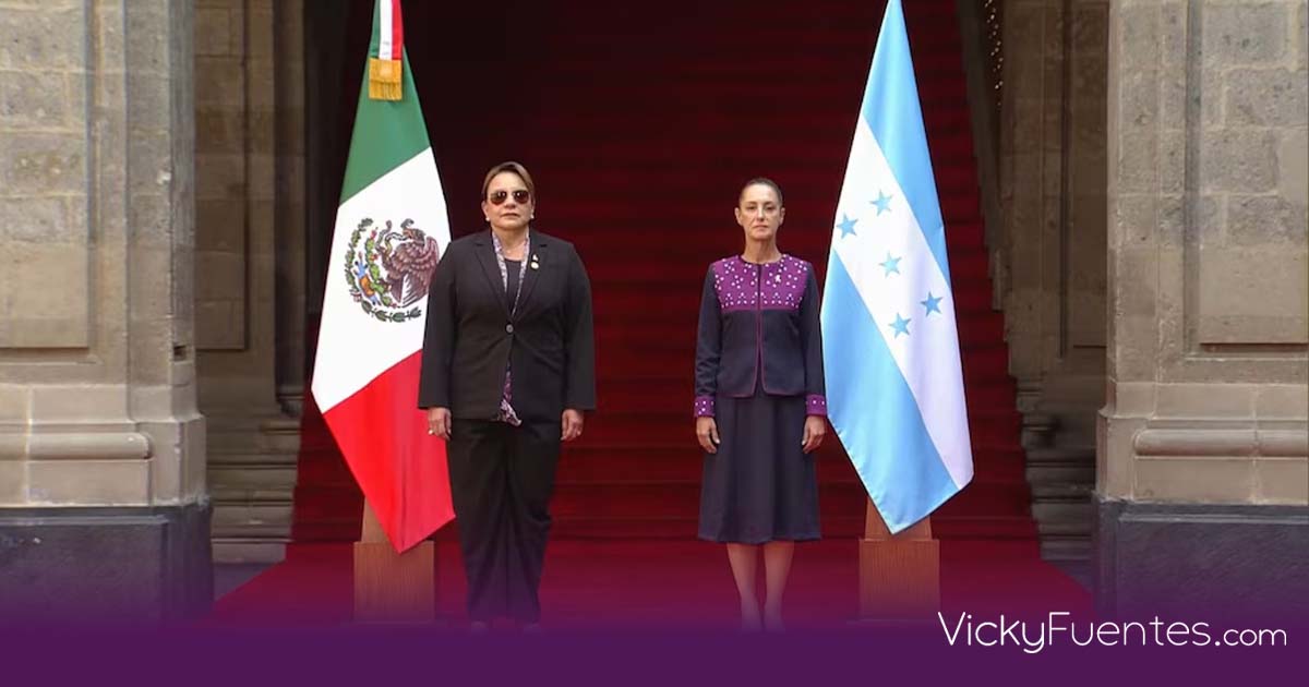 Sheinbaum y Castro refuerzan cooperación bilateral en Palacio Nacional a días de elecciones en Honduras