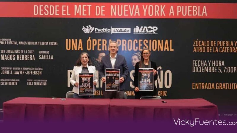 Ópera “Primero Sueño”, inspirada en Sor Juana, llega gratis al Zócalo de Puebla