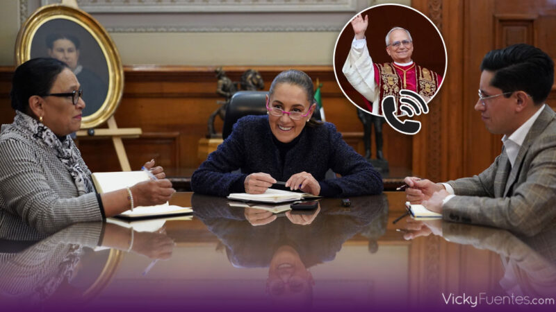 Claudia Sheinbaum confirma llamada con el papa León XIV e insiste en su visita a México