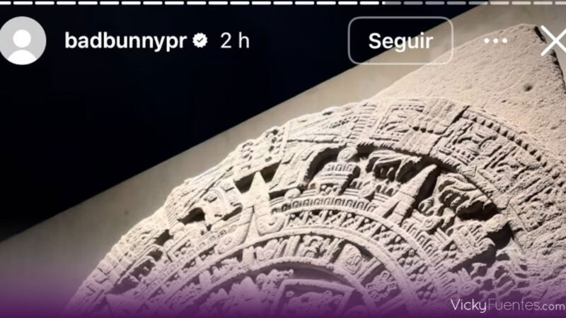 INAH regaña a Bad Bunny tras tocar una pieza prehispánica en el Museo Nacional de Antropología