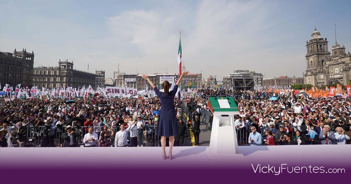 Sheinbaum conmemora 7 años de transformación en el Zócalo con cifras históricas y avance social